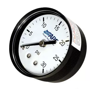 .25" Tap 2" Face Back Mount Pressure Gauge, APCPG3024B