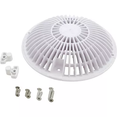 Retro 8" Round MoFlow Main Drain Grate w/ Hardware - White (VGB)